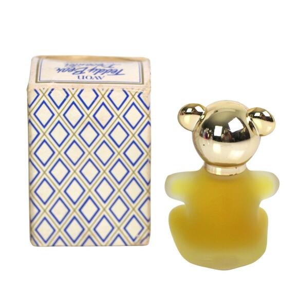 Vintage Avon Teddy Bear Decanter Topaze Cologne .75 fl. oz. New in Box - Picture 3 of 6
